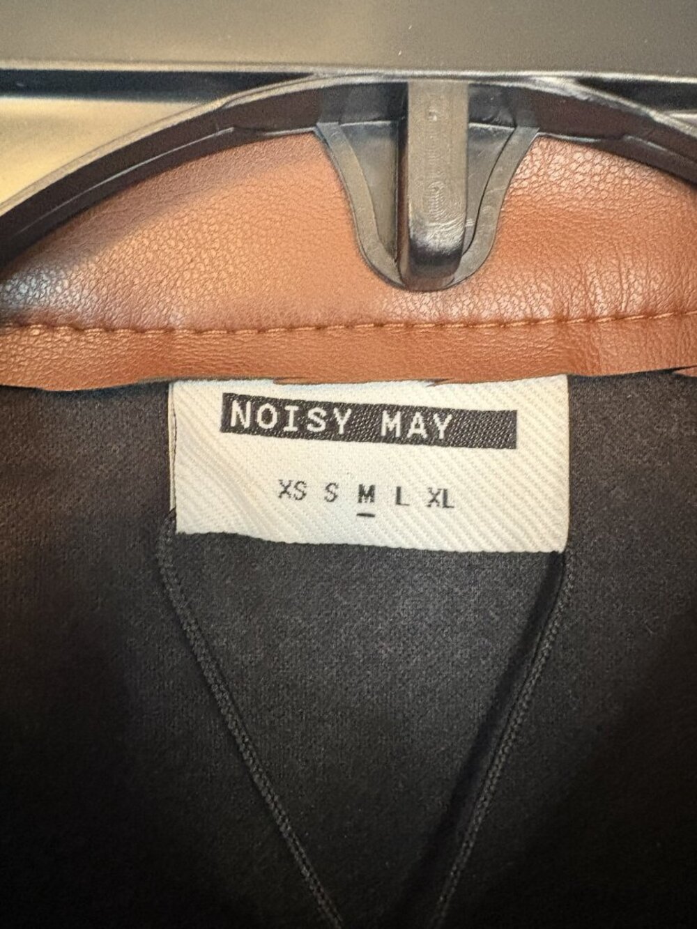 Noisy May Pushy PU Brown dress - Picture 5 of 10
